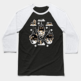 Kittens In Plant Pots - Cute Black Cats Baseball T-Shirt